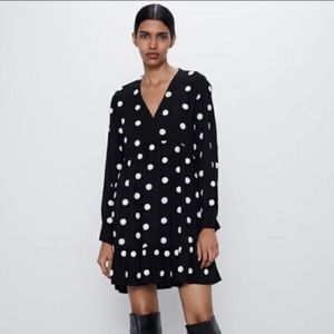 Zara polka dot dress